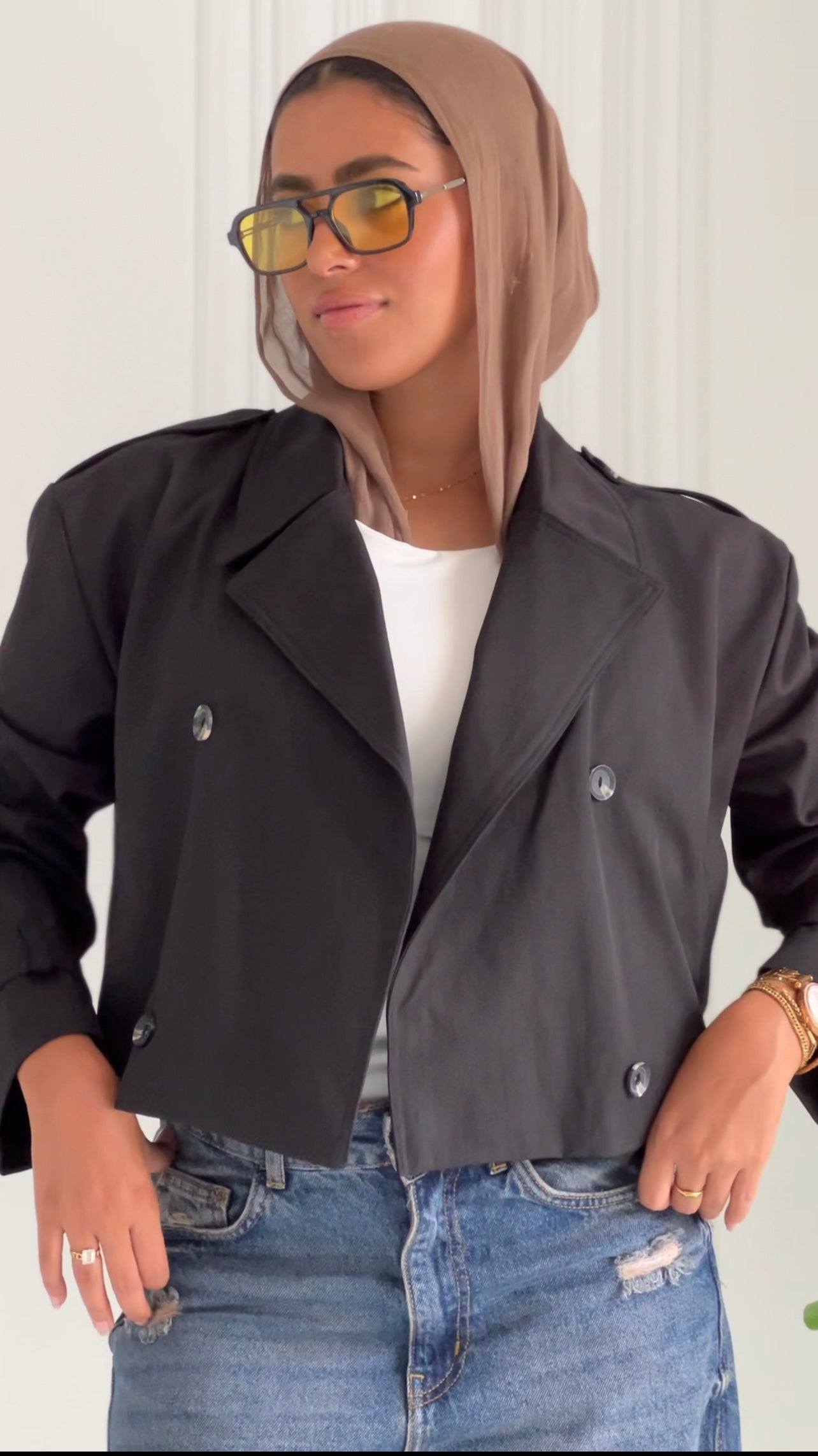 Cropped Trench Coat